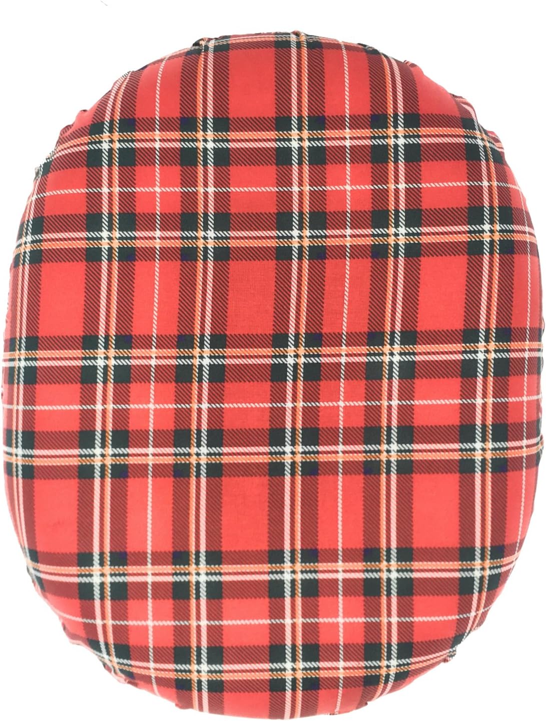 Foam Ring Cushion with Removable Plaid Cover 18 Inches