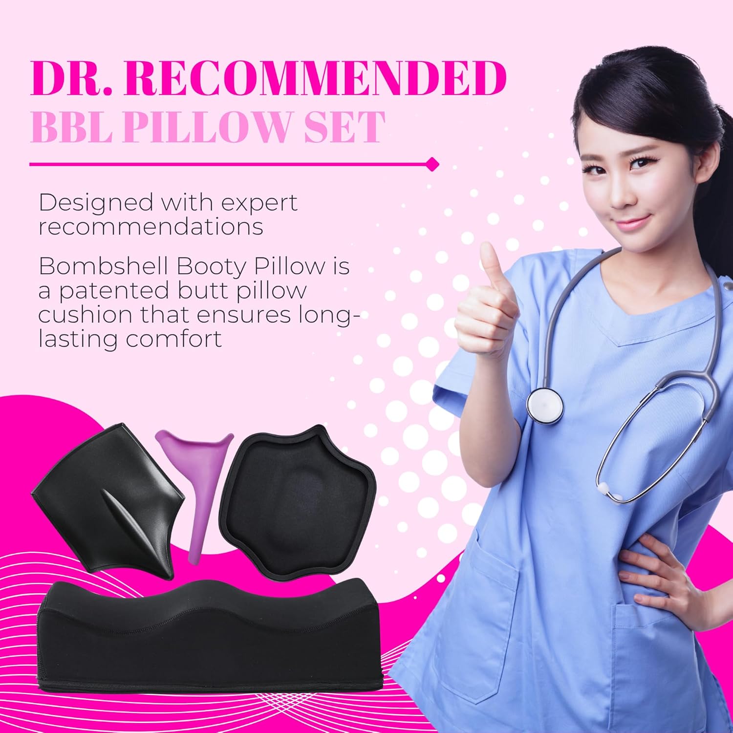 Bombshell Booty Pillow Lifting Cushion for Post Surgery Recovery