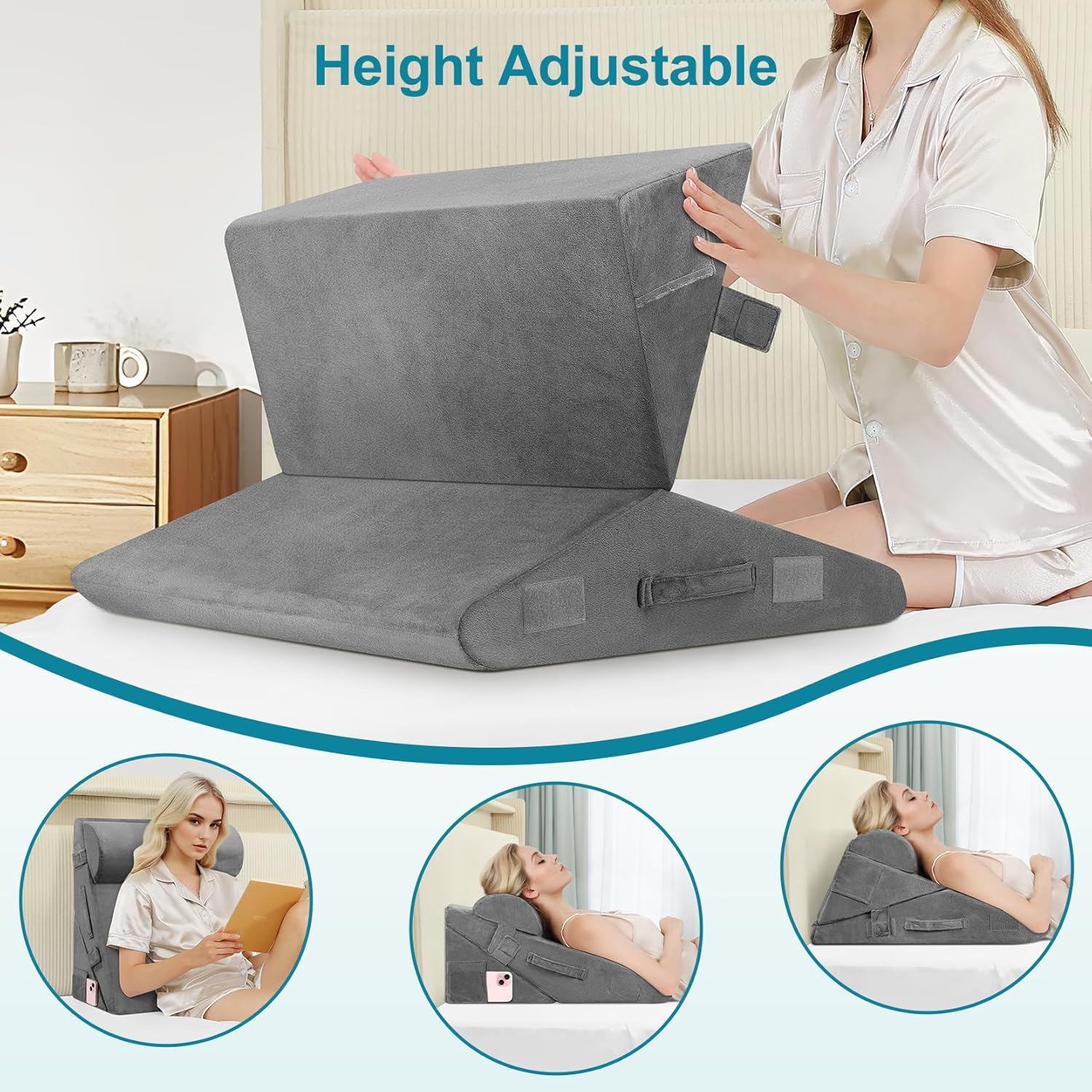 9 12 Inch Bed Wedge Pillow for Acid Reflux and Post Surgery