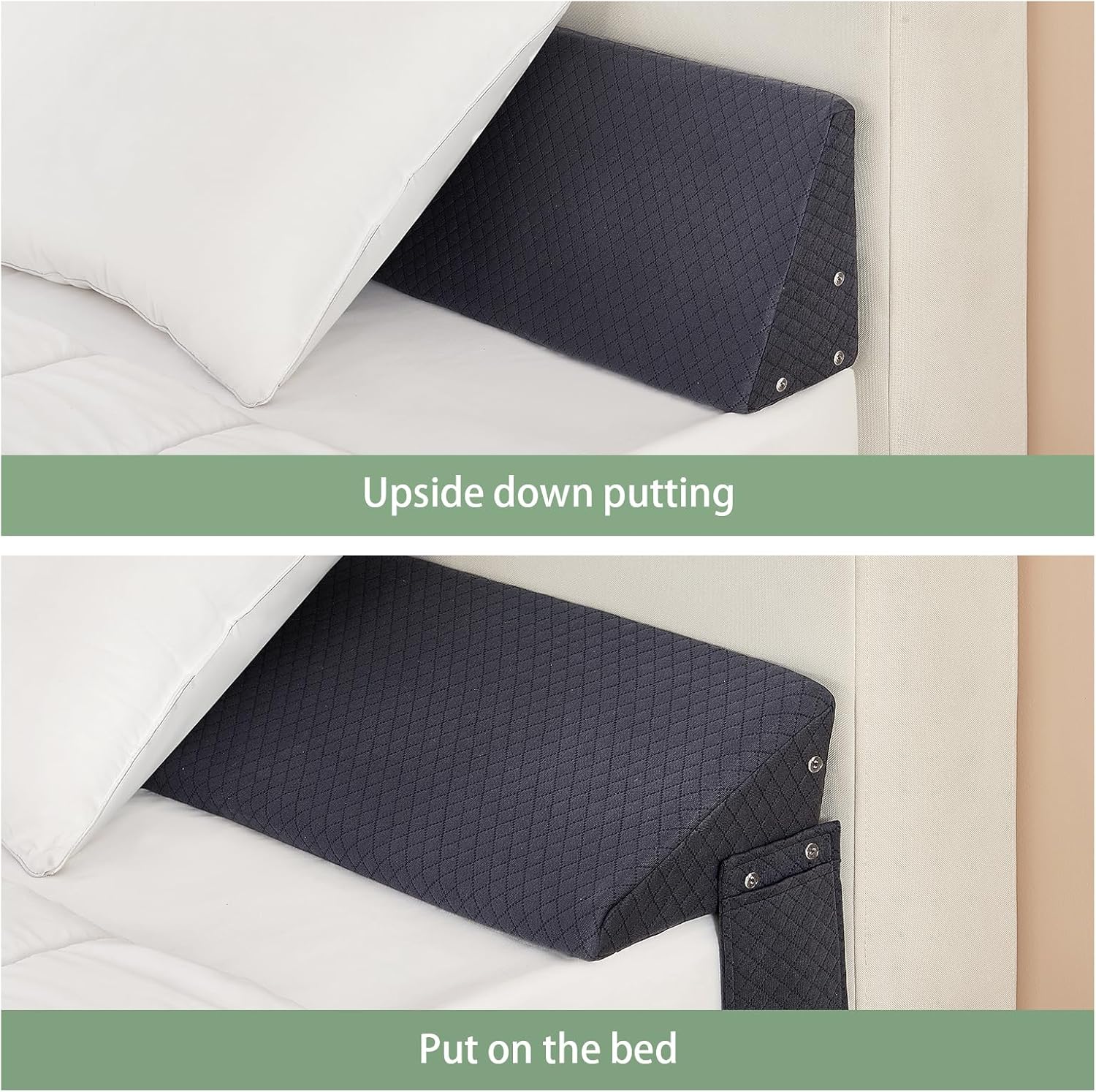 RUJIPO King Size Bed Wedge Pillow - Gap Filler 76x10x6 1