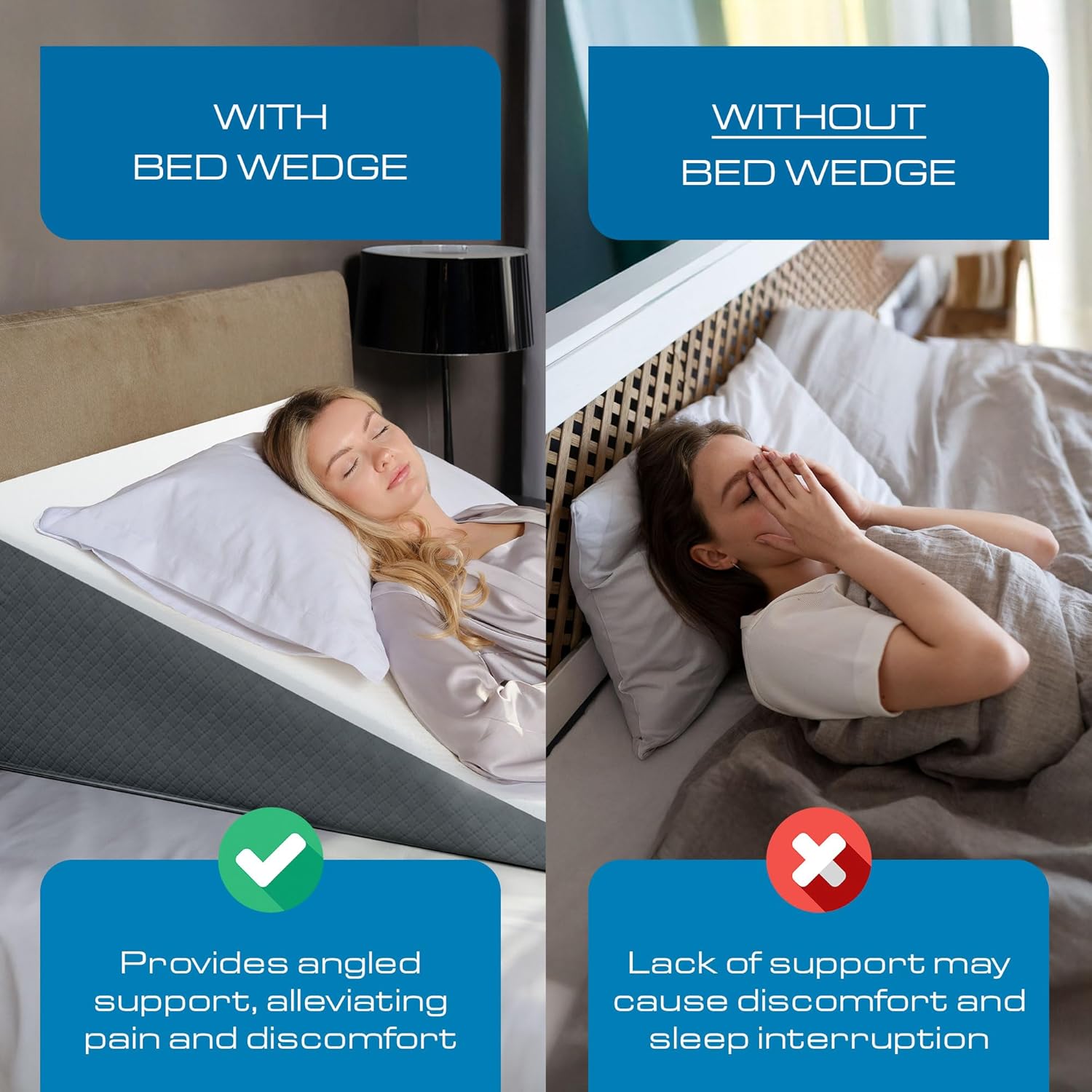 Klbs Bed Wedge Pillow for Sleep Apnea and Acid Reflux Relief 1
