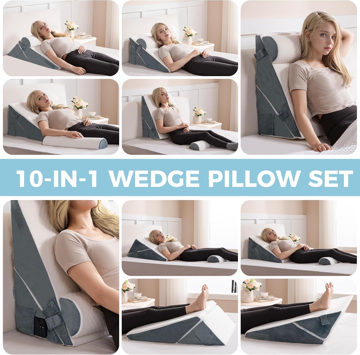 Ganondorf Adjustable Wedge Pillow Set for Sleeping