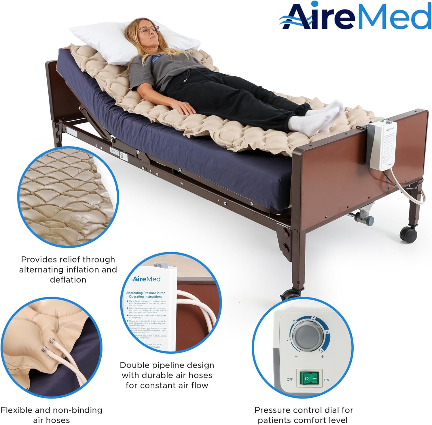 AireMed Alternating Pressure Pump Pads for Wound Relief