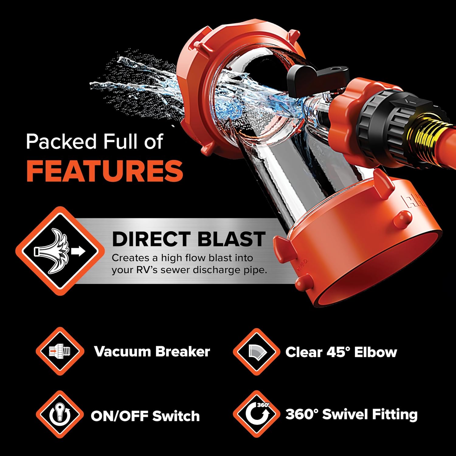Camco Rhino Blaster RV Tank Rinser with Backflow Preventer 1