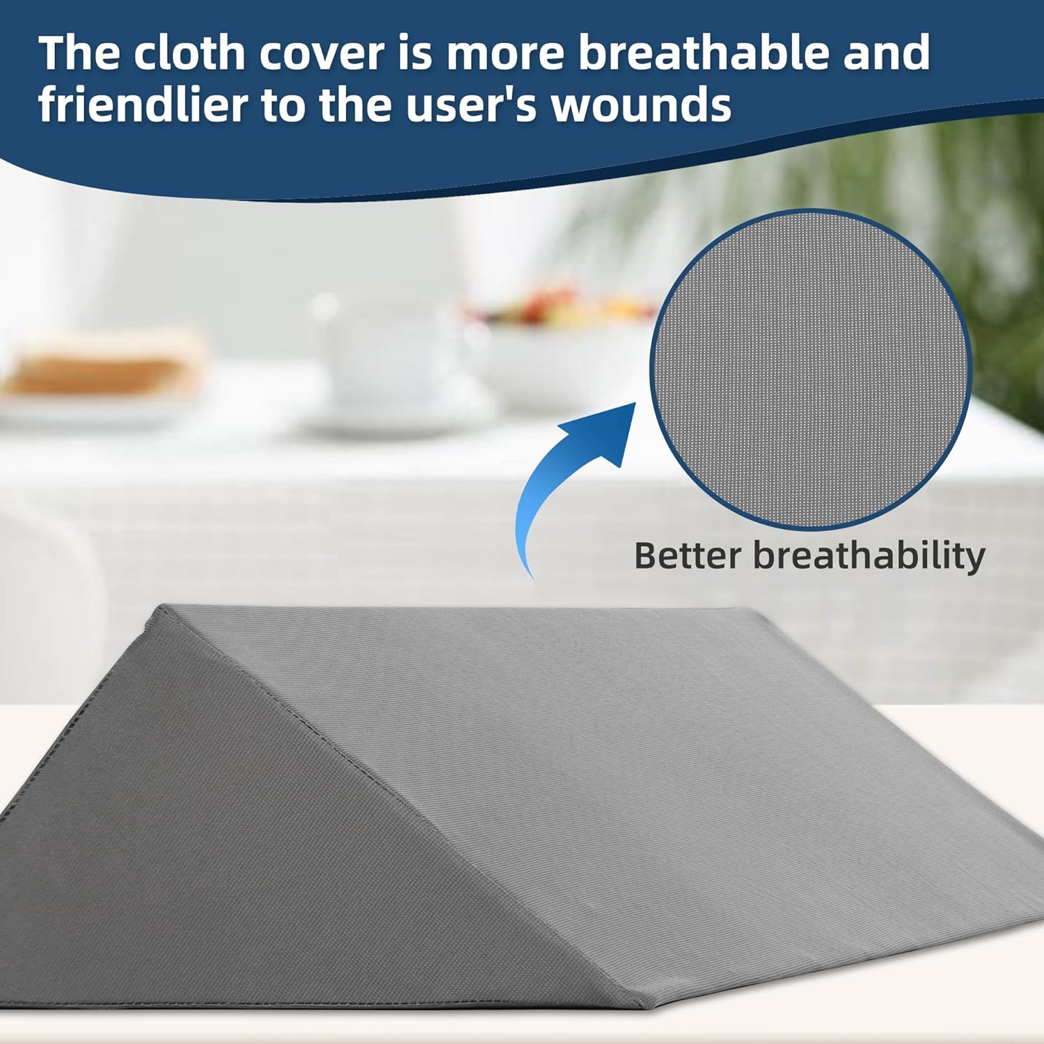 Fanwer 34 Bed Wedge Pillow for Side Sleepers