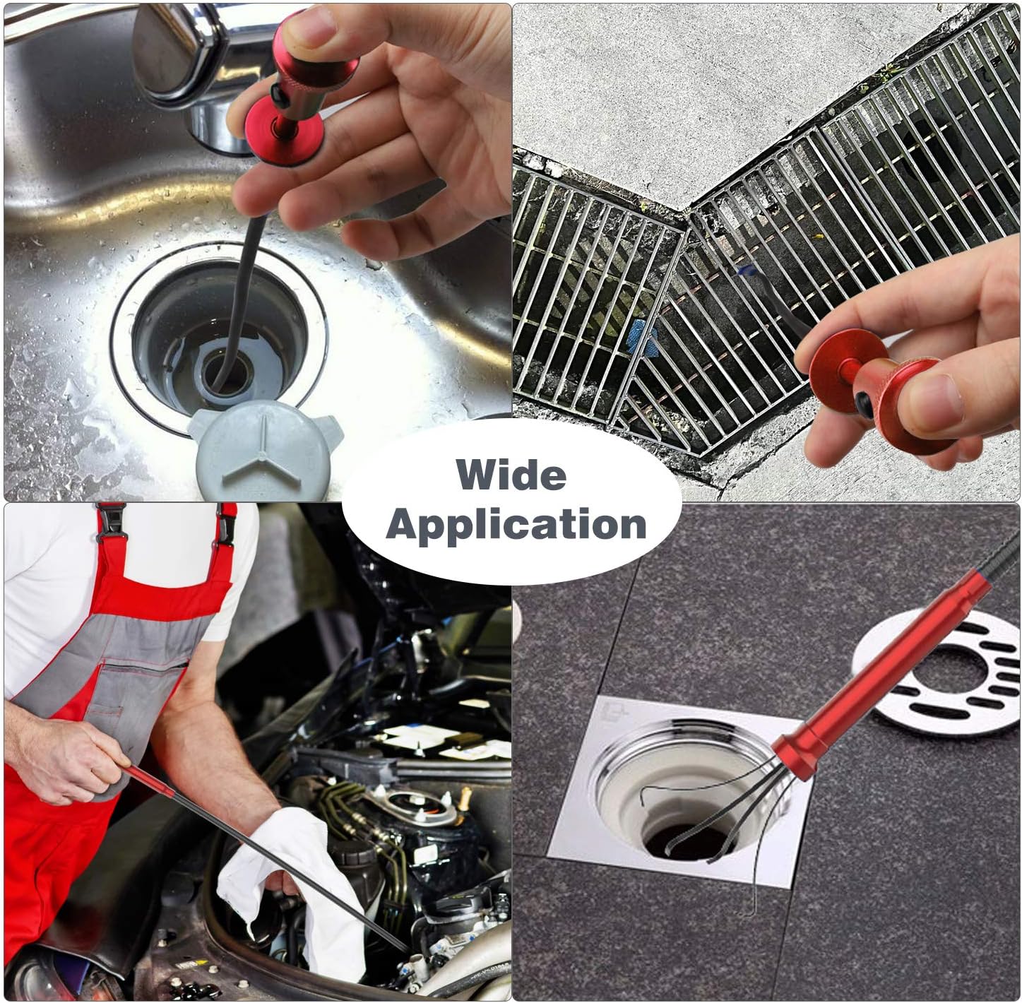 Housolution Grabber Tool with LED Lights Red