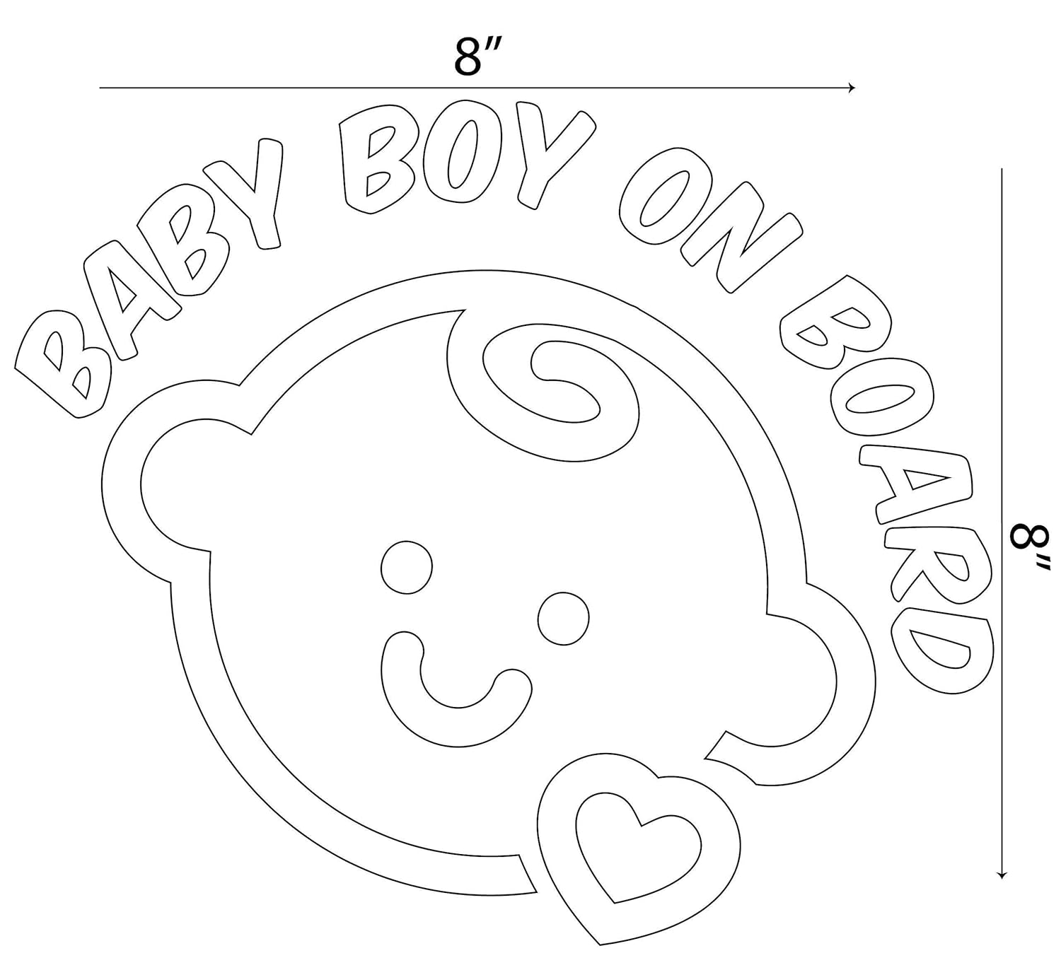 Baby Boy On Board Car Sticker - Safe Durable Decal