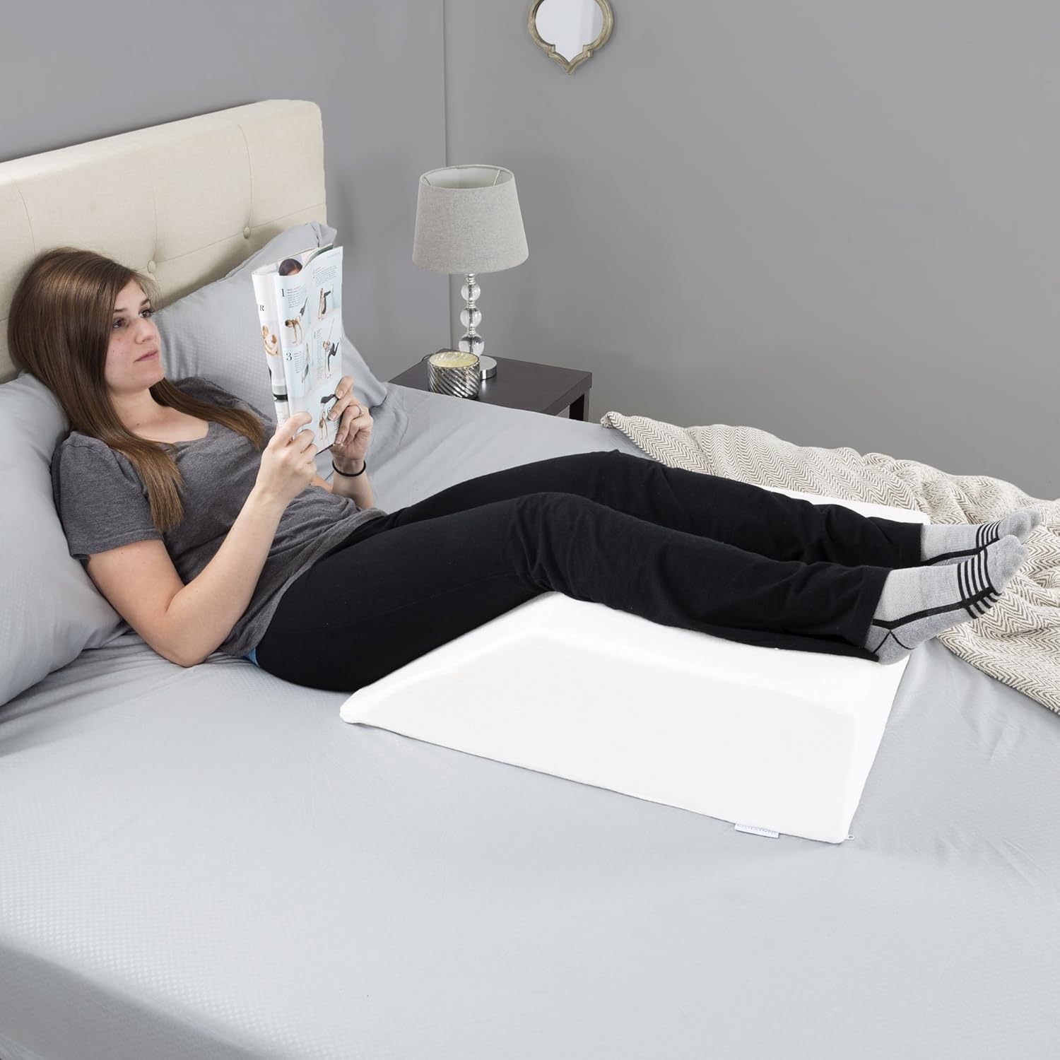 Bluestone Wedge Pillow for Sciatica Relief and Spine Alignment