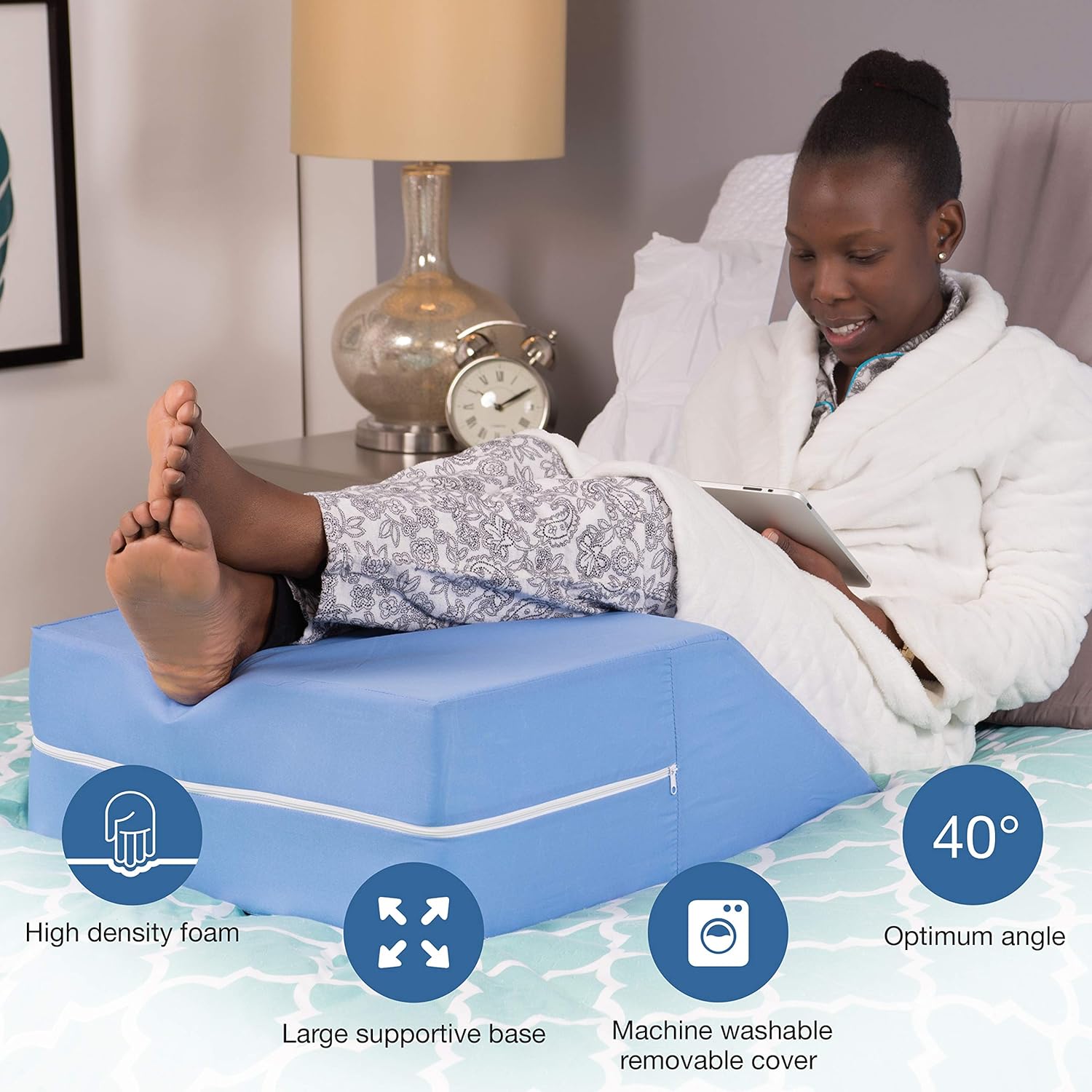 DMI Leg Wedge Pillow for Back Pain Relief - Blue