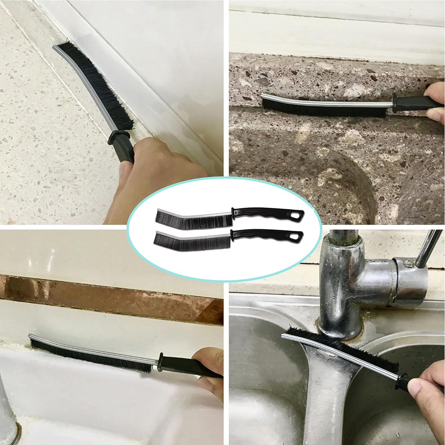 Gap Cleaning Brush Tool 7pcs Set for Bathroom Kitchen and More