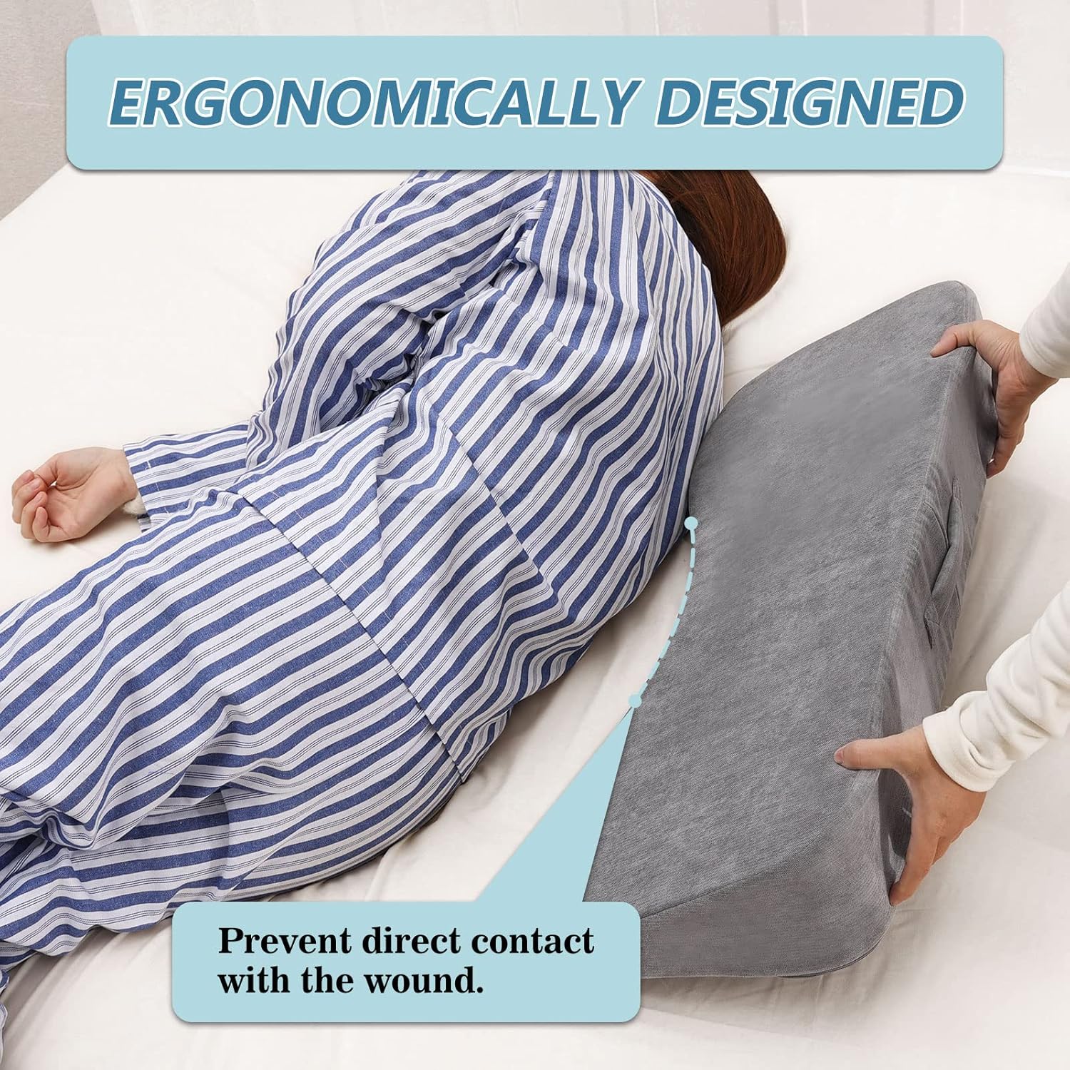 TANYOO 5 Inch Bed Positioning Wedge Pillow