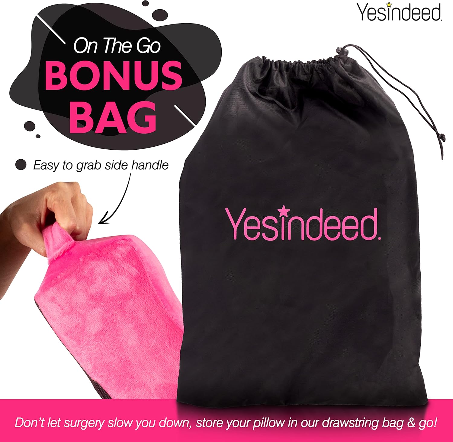 YESINDEED BBL Recovery Pillow Set with Carry Bag