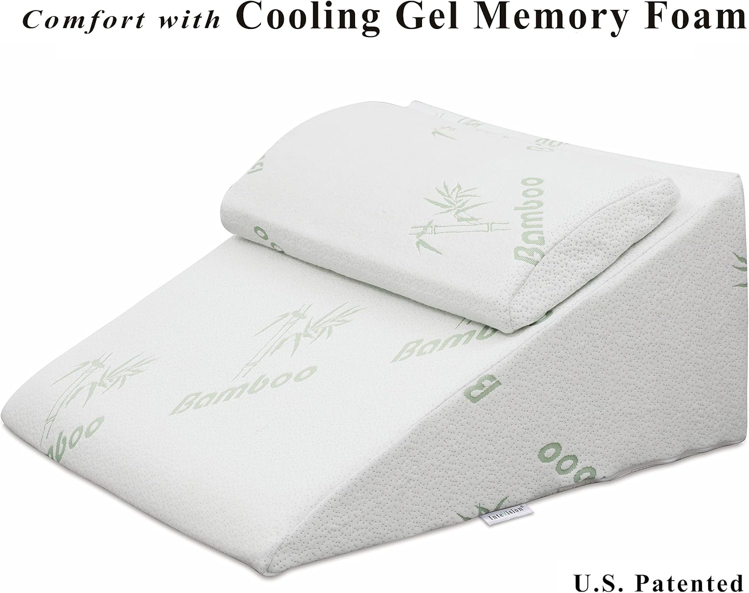 InteVision Foam Bed Wedge Pillow with Headrest