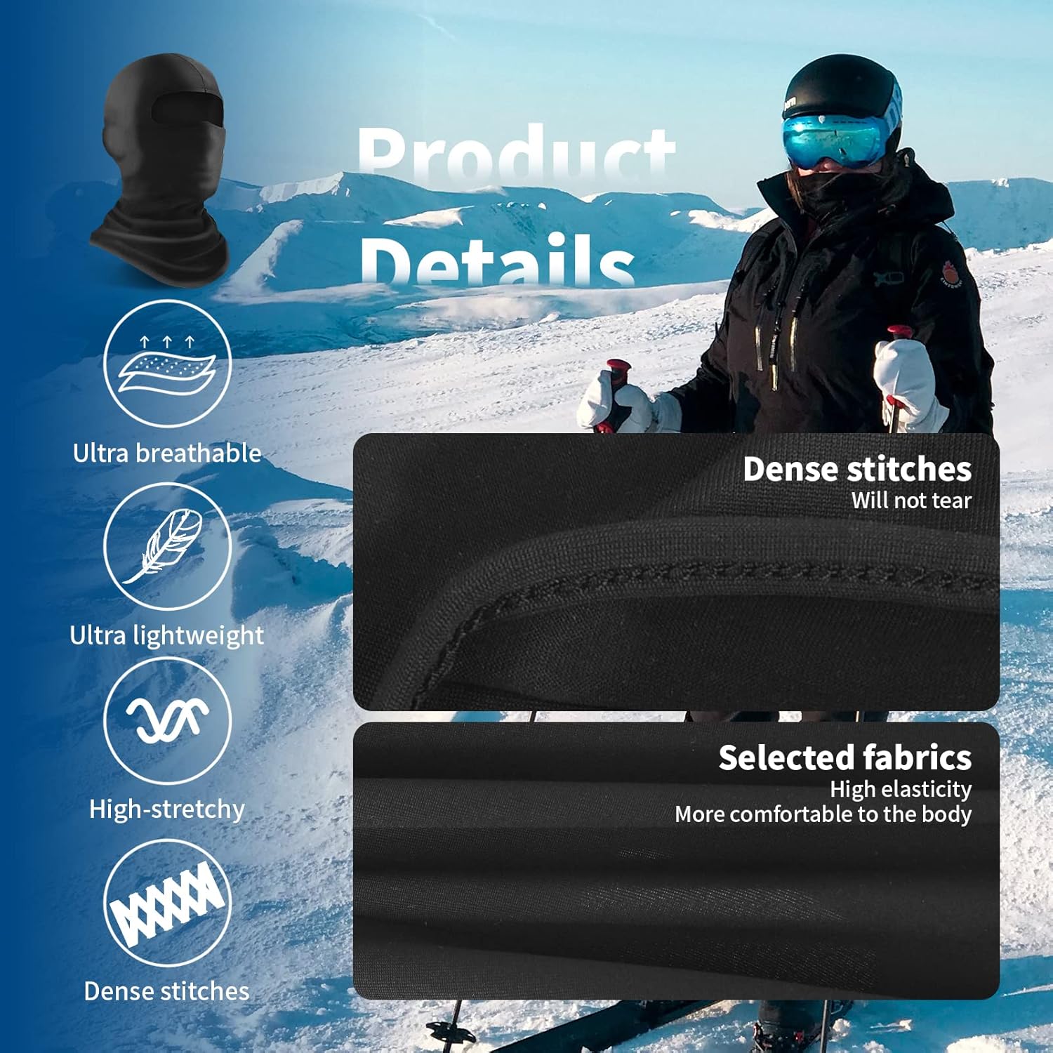 YESLIFE Ski Mask for Men and Women - Wind UV Protection