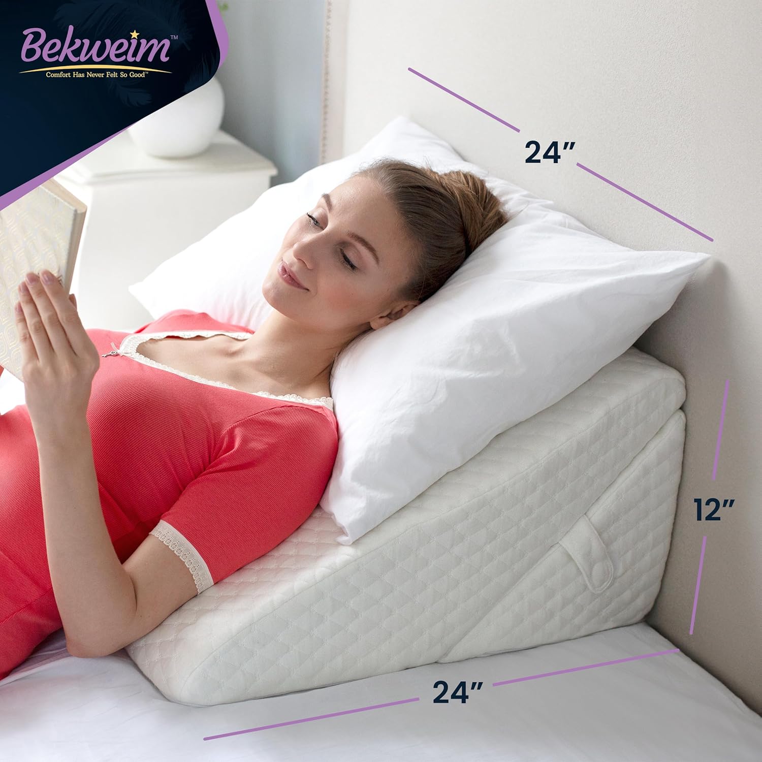Bekweim Adjustable 7-In-1 Bed Wedge Pillow