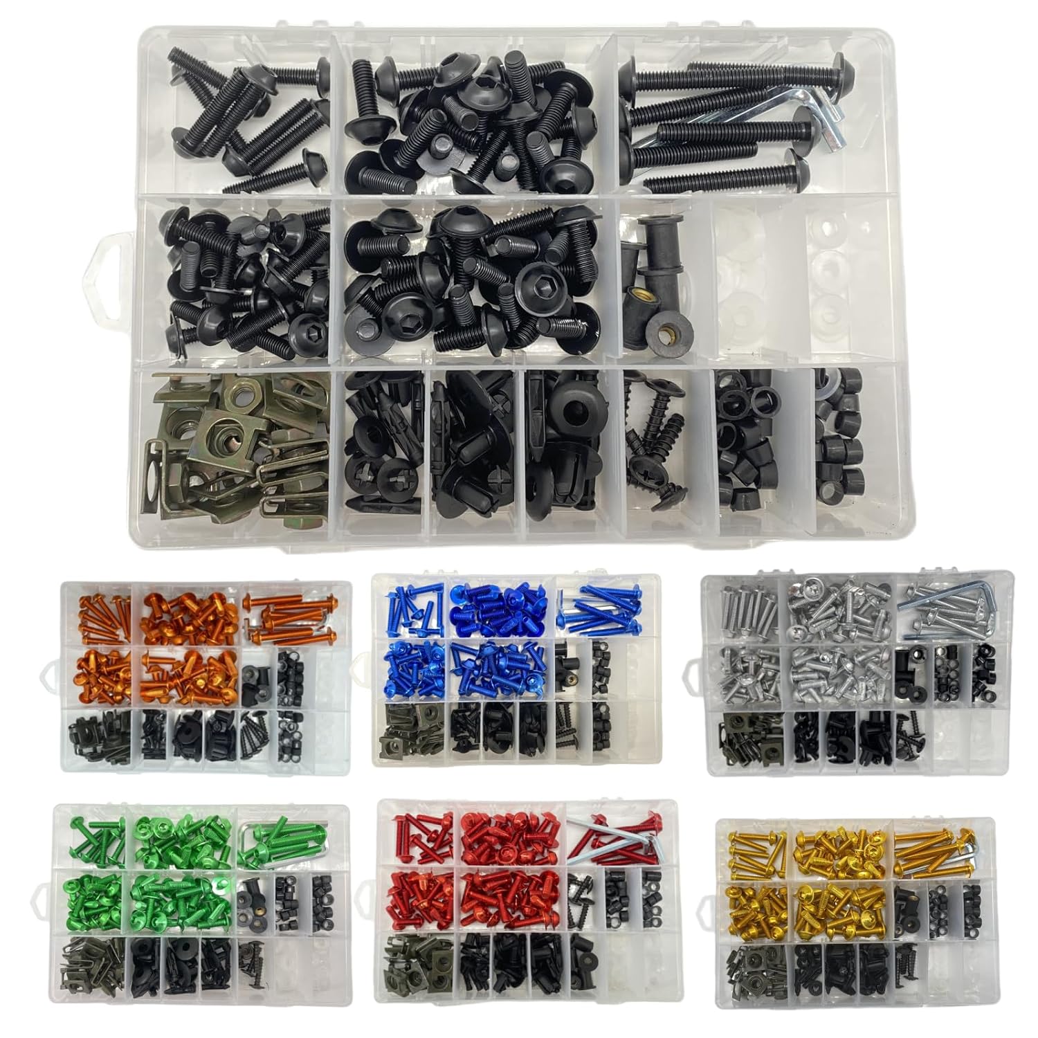 LK LEAPING KNIGHT 210PCS Motorcycle Fairing Bolt Kit 1