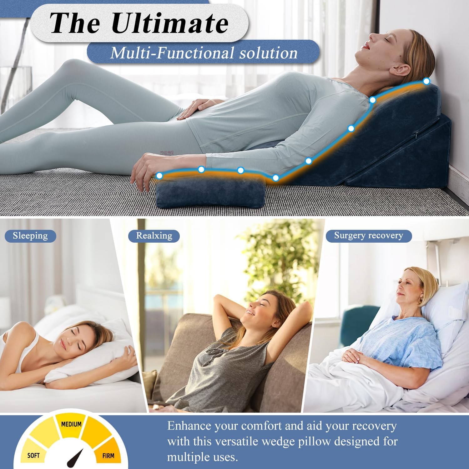 Axelrod Adjustable 7-IN-1 Wedge Pillow Set