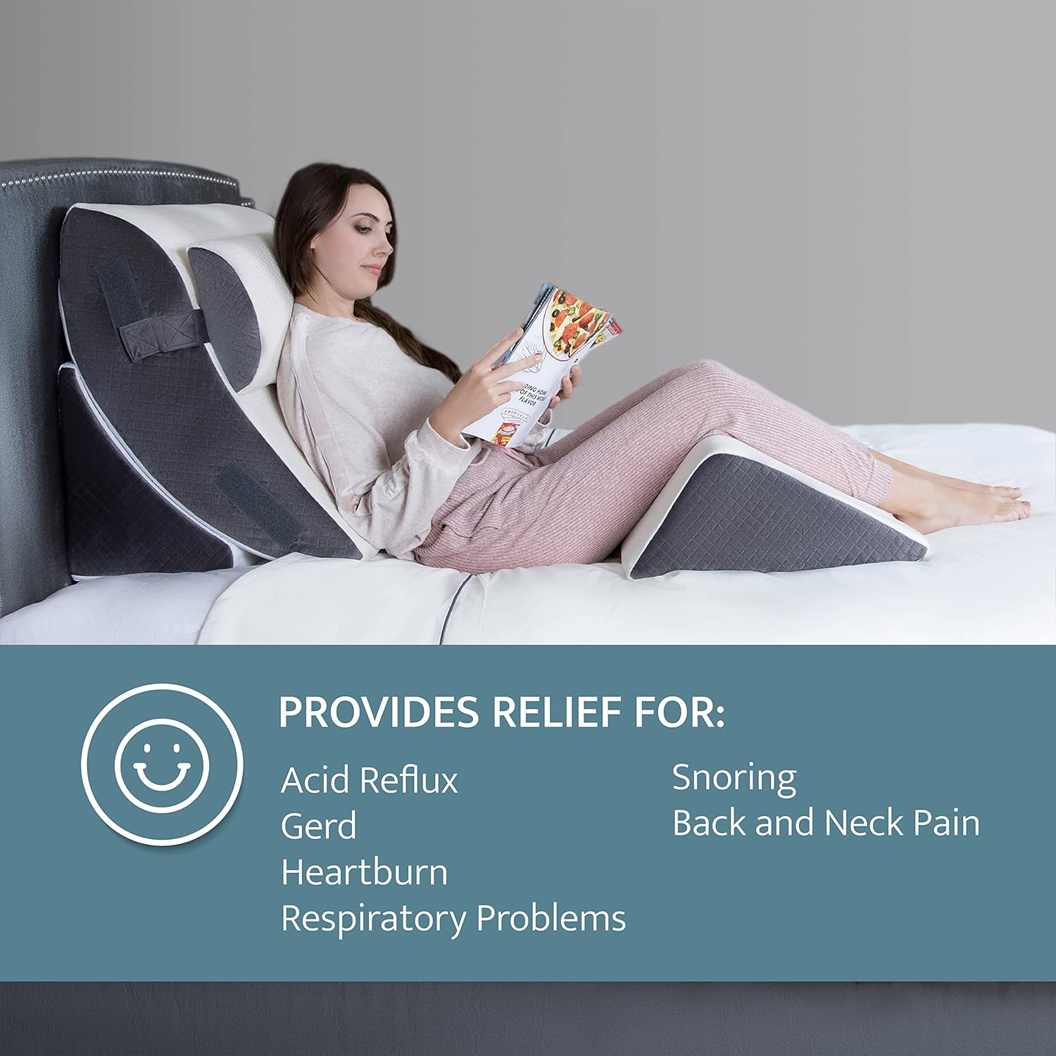 Klbs Bed Wedge Pillow Set 4 Piece Comfort Style
