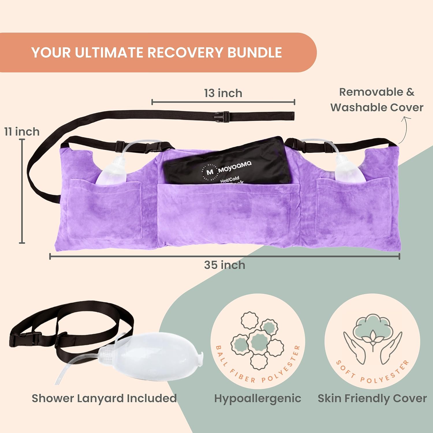 MOYOAMA Post Mastectomy Pillow - Recovery Support