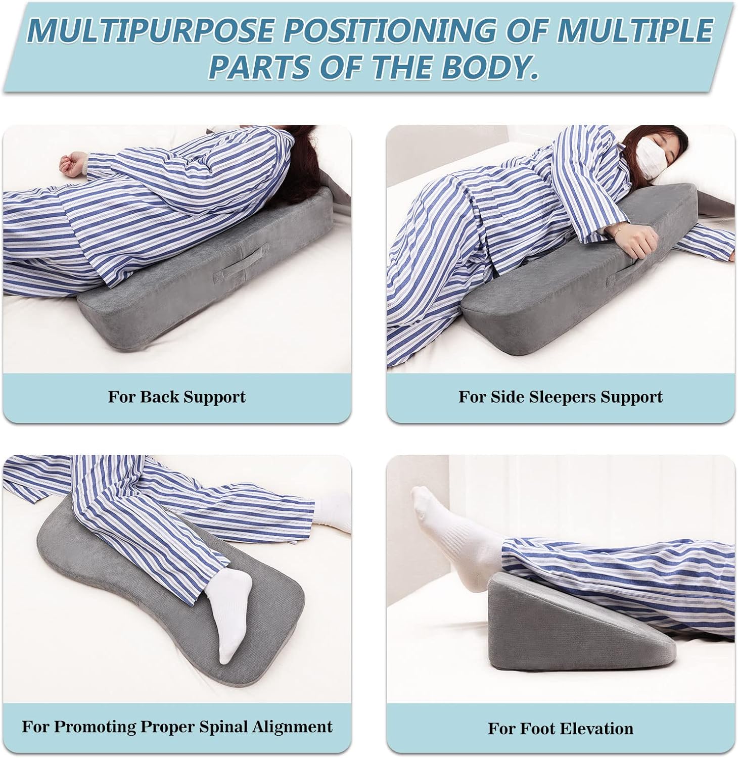 TANYOO 5 Inch Bed Positioning Wedge Pillow