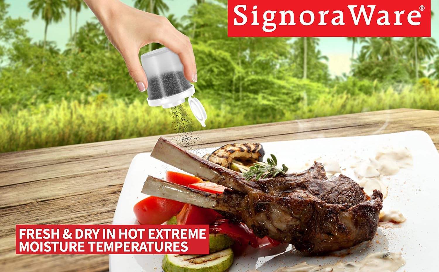 SIGNORAWARE Salt and Pepper Shakers Set of 2 Airtight Spill Proof