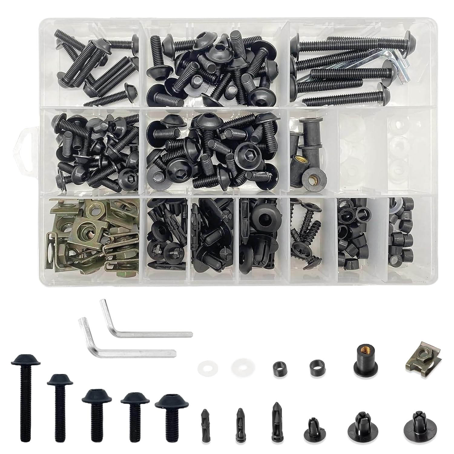 LK LEAPING KNIGHT 210PCS Motorcycle Fairing Bolt Kit 1