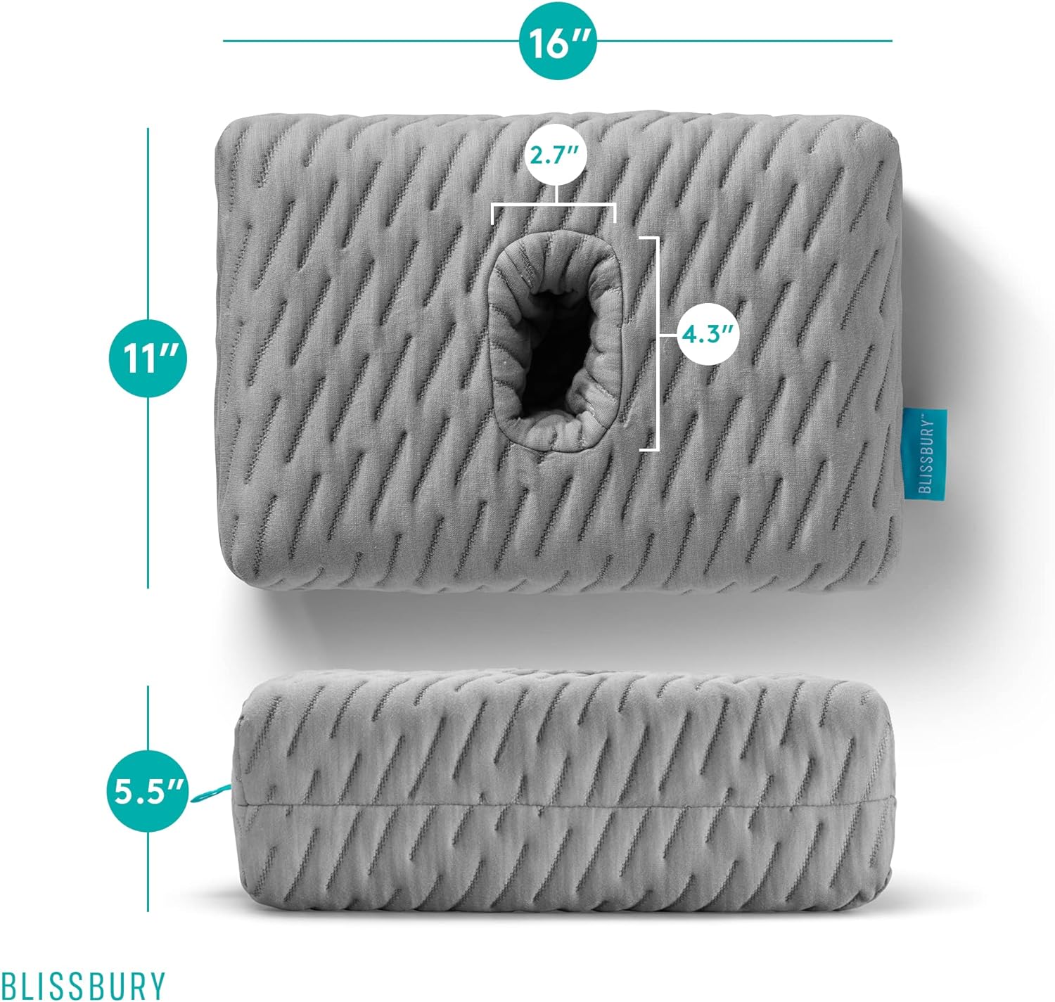 BLISSBURY Mini Donut Ear Pillow for Side Sleepers Travel