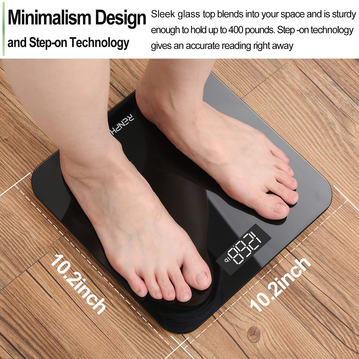 RENPHO Digital Bathroom Scale with Backlit LED Display