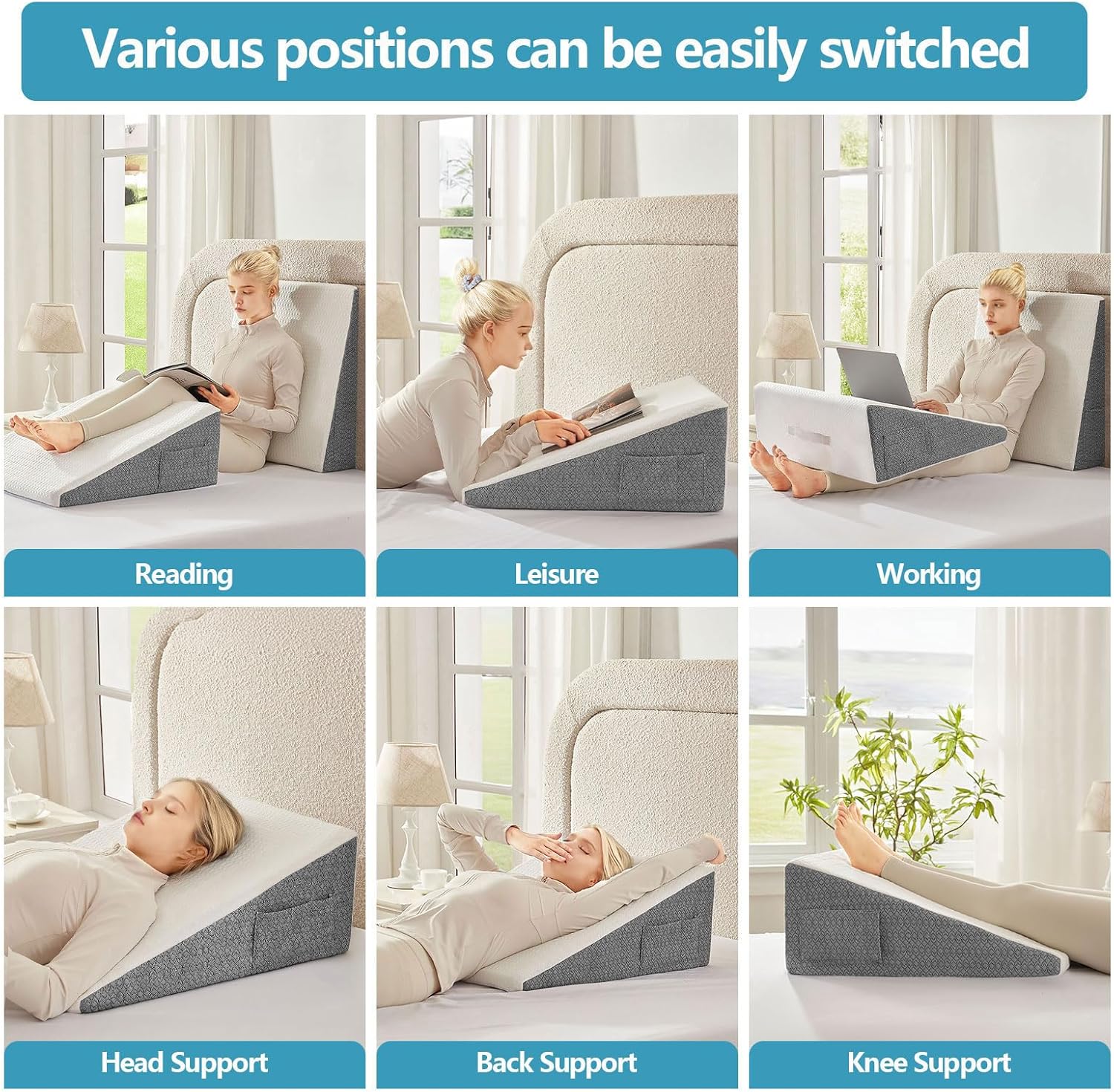 Nordjager Wedge Pillow for Sleep and Resting