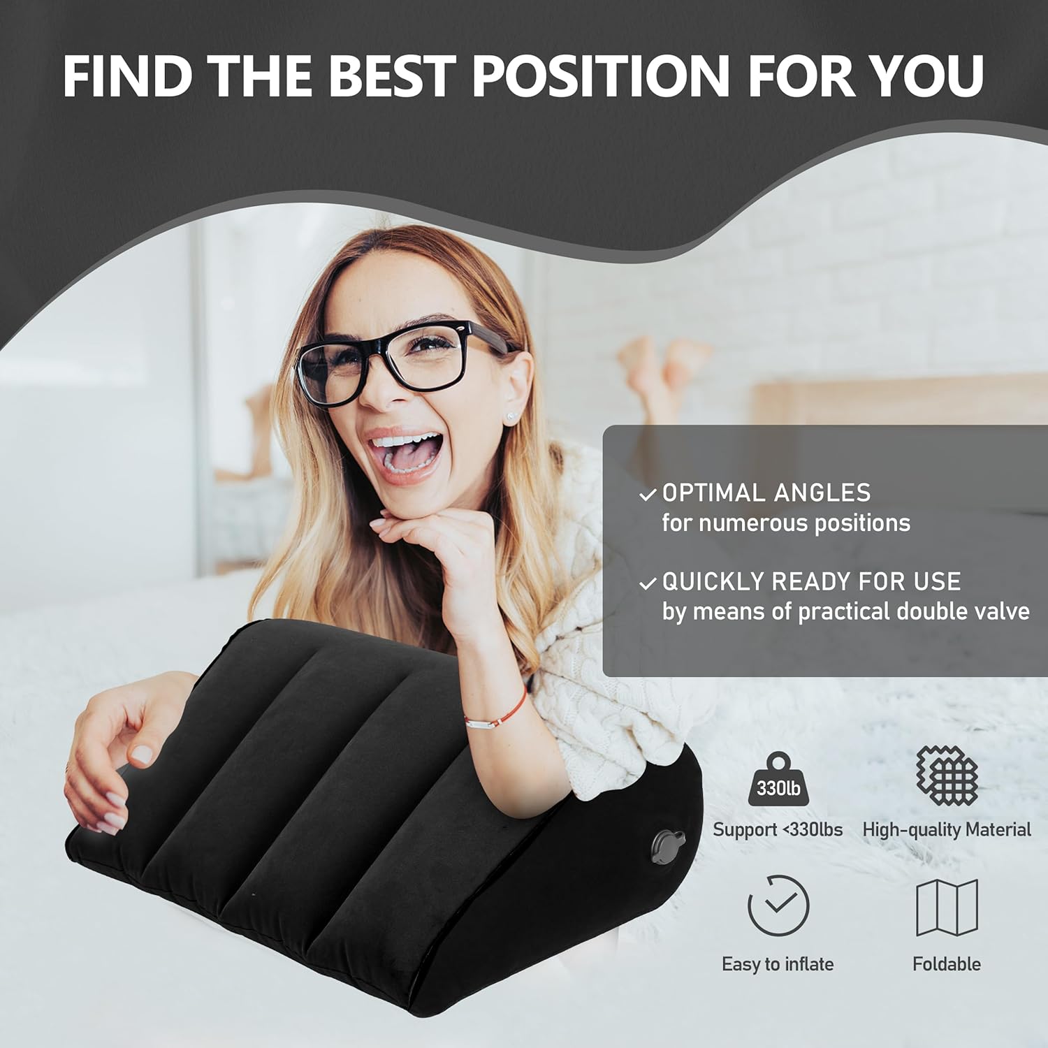 Portable Inflatable Wedge Pillow - Lightweight for Sleep Apnea Relief and Travel