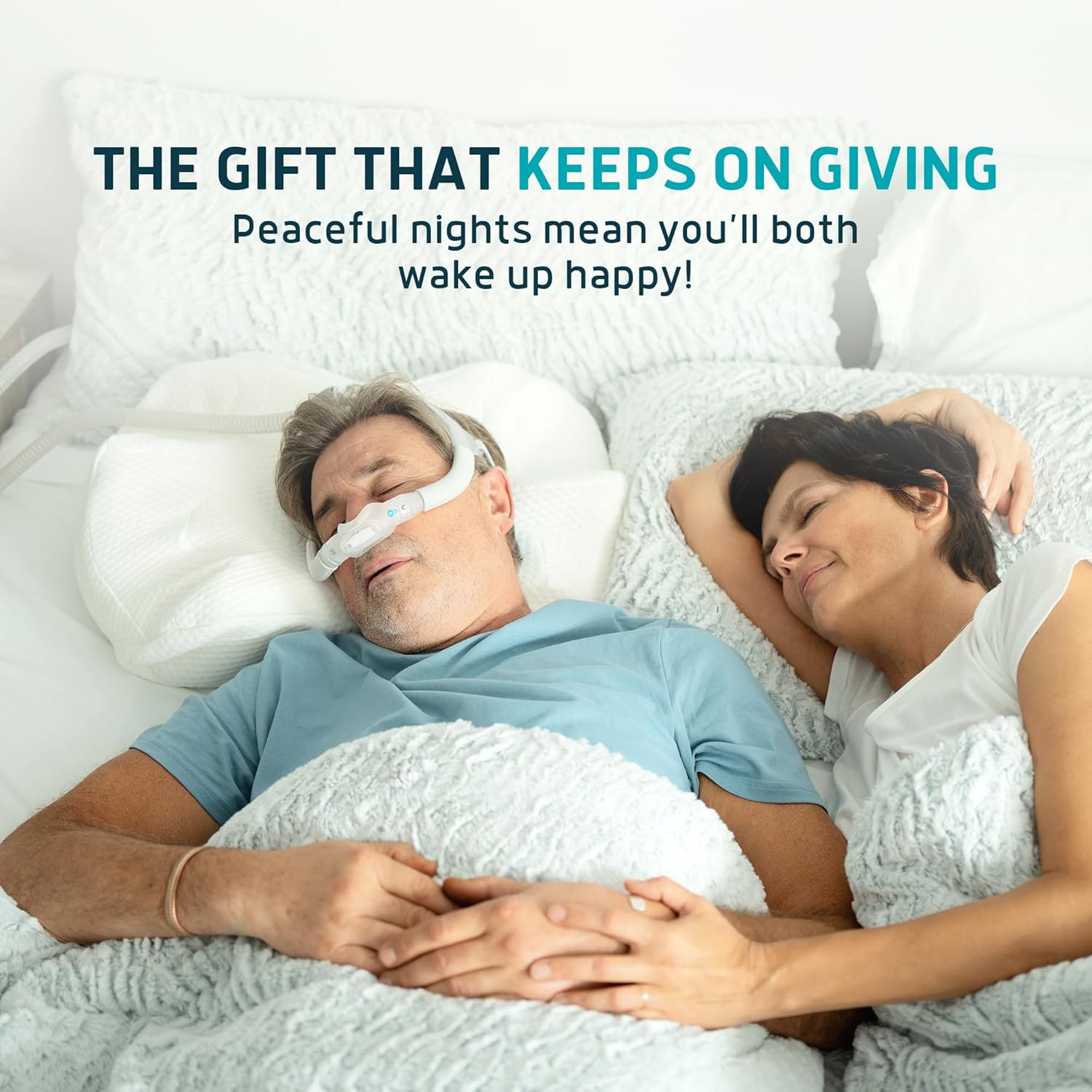 Lunderg CPAP Pillow for Side Sleepers - With 2 Pillowcases