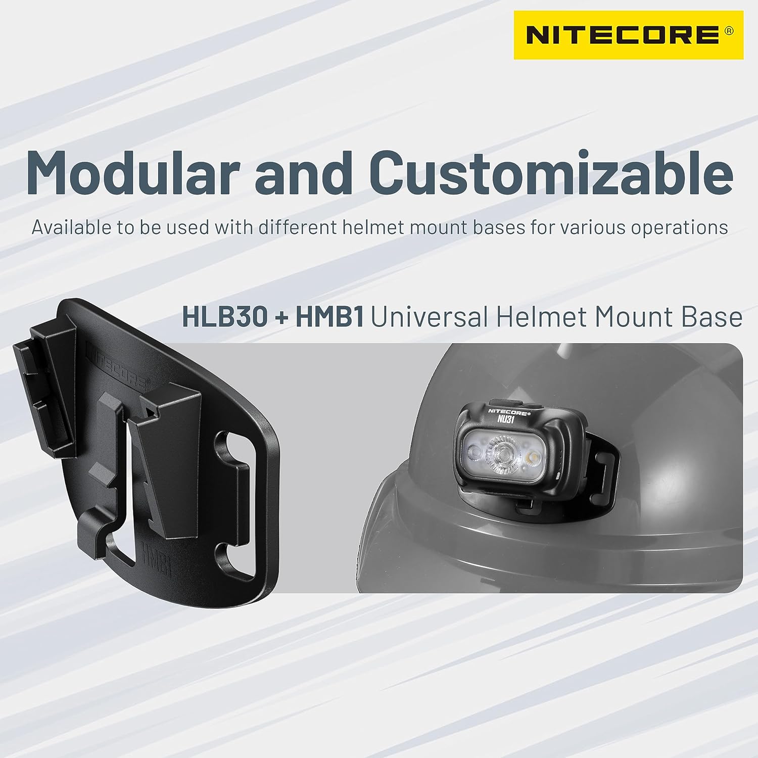 Nitecore HLB30 Bracket HMB1 Mount Base Set 1