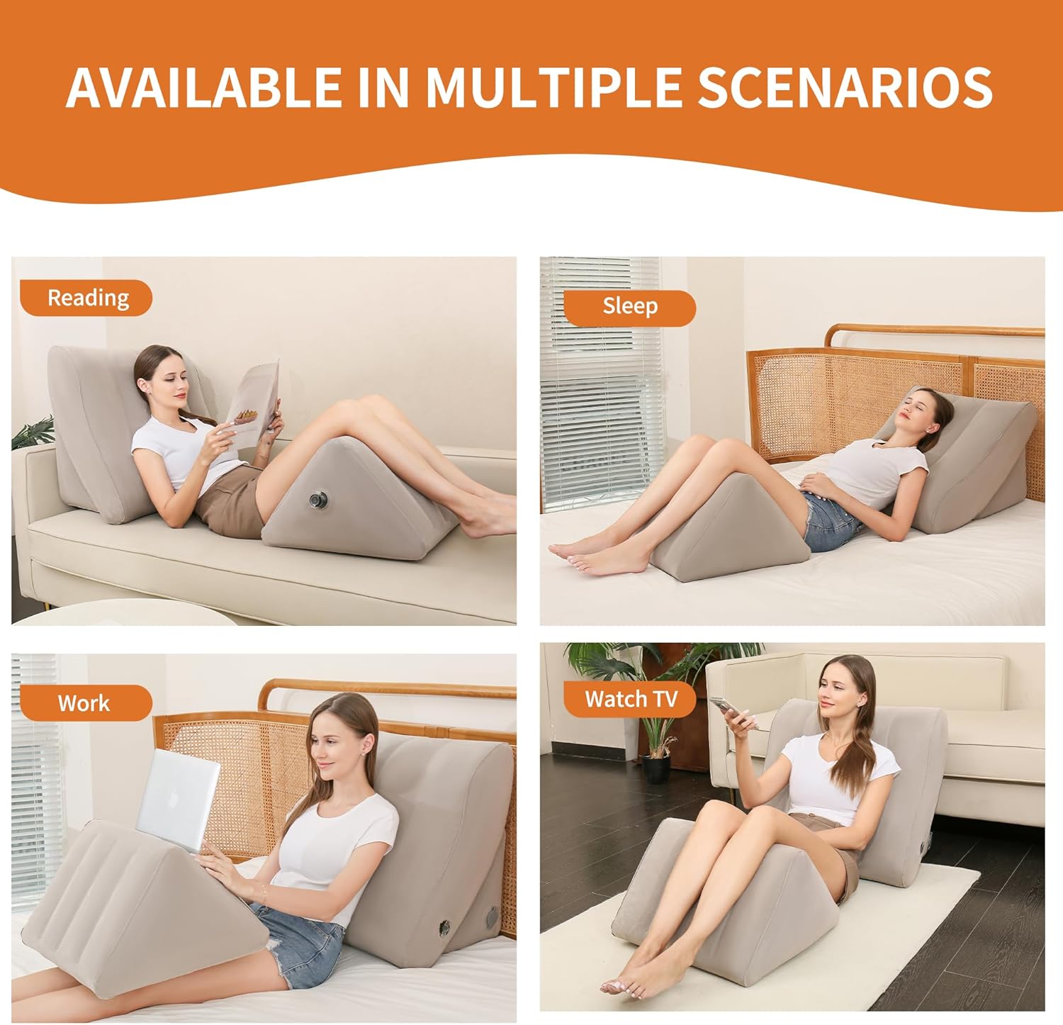 Toggloo Inflatable Wedge Pillow Set for Pain Relief and Comfort