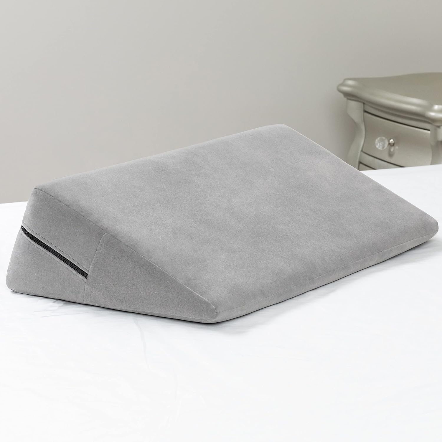 Avana Micro-Velvet Slant Bed Wedge - 7 High Firm Support