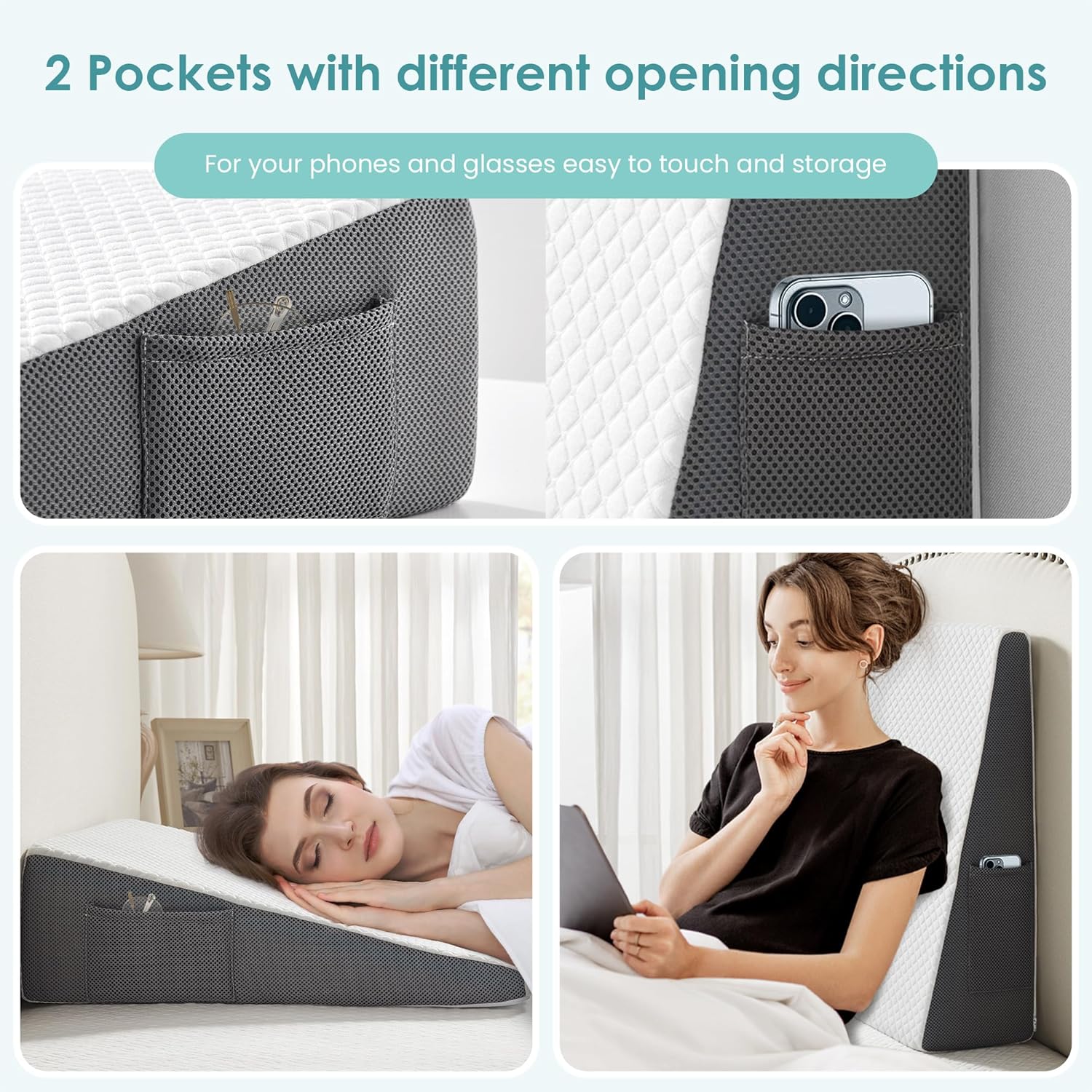 Cozymaker 75 Bed Wedge Pillow for Post Surgery Support