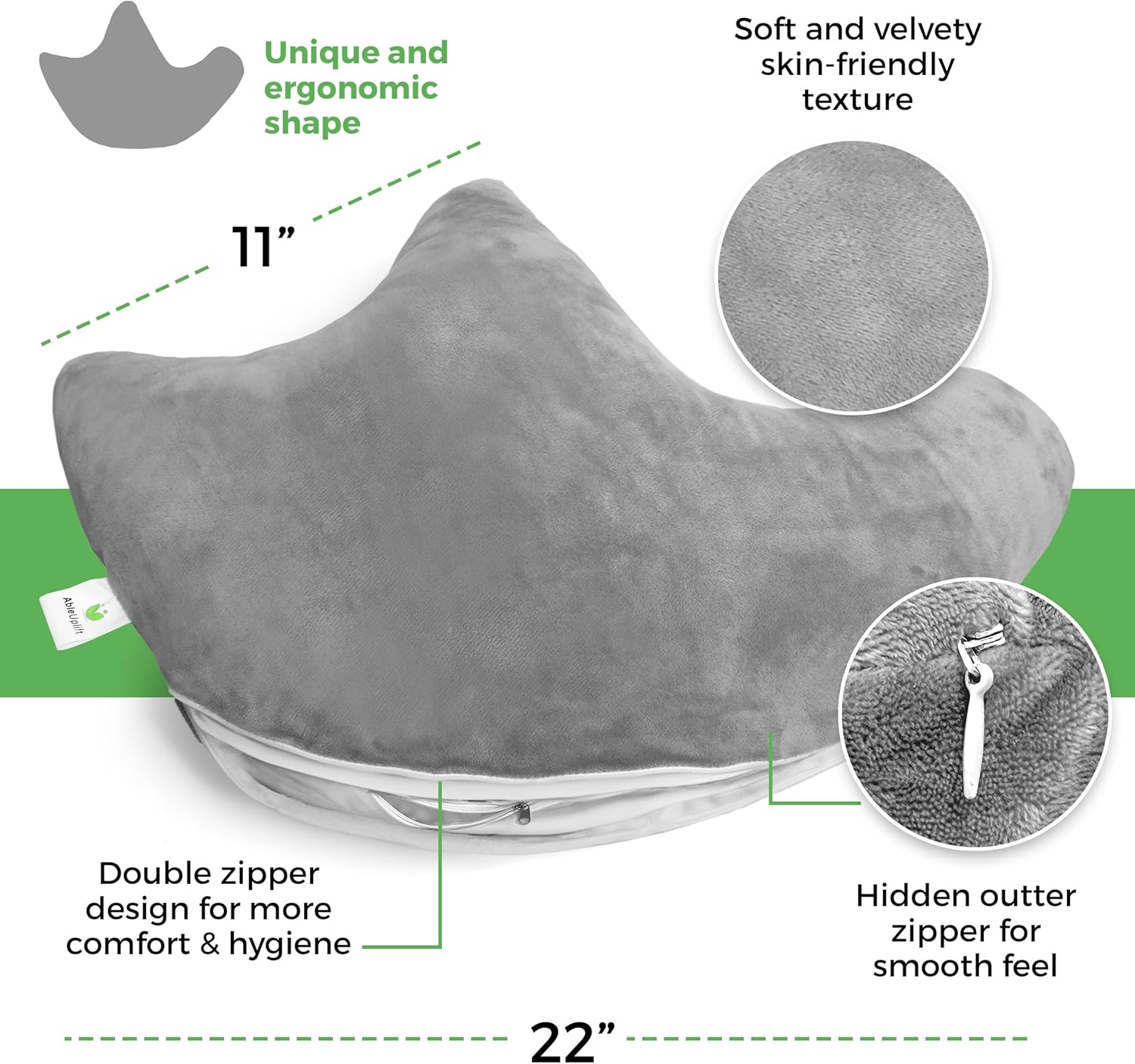 AbleUplift Rotator Cuff Pillow Gray