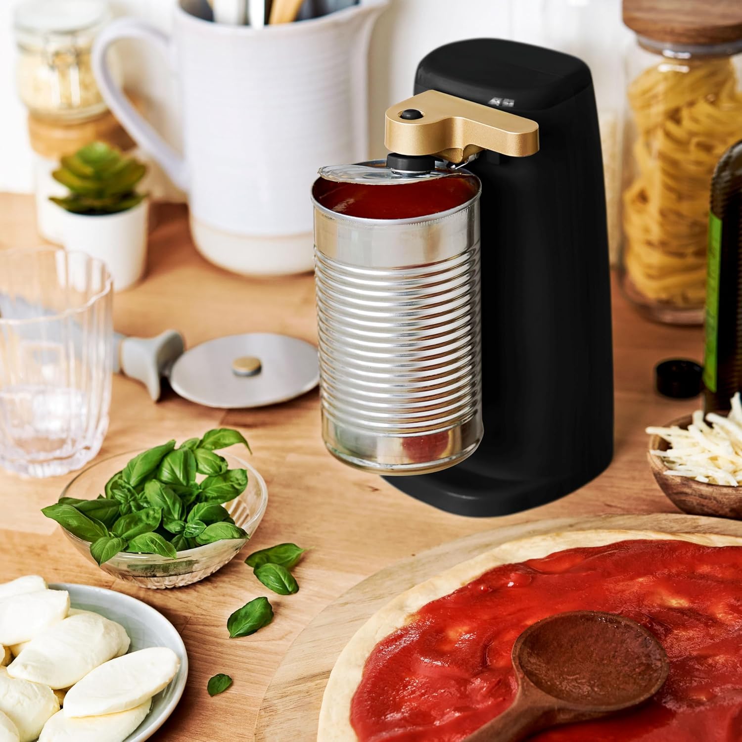 Electric Can Opener by Drew Barrymore - Stainless Steel Blade Auto-Turn Feature
