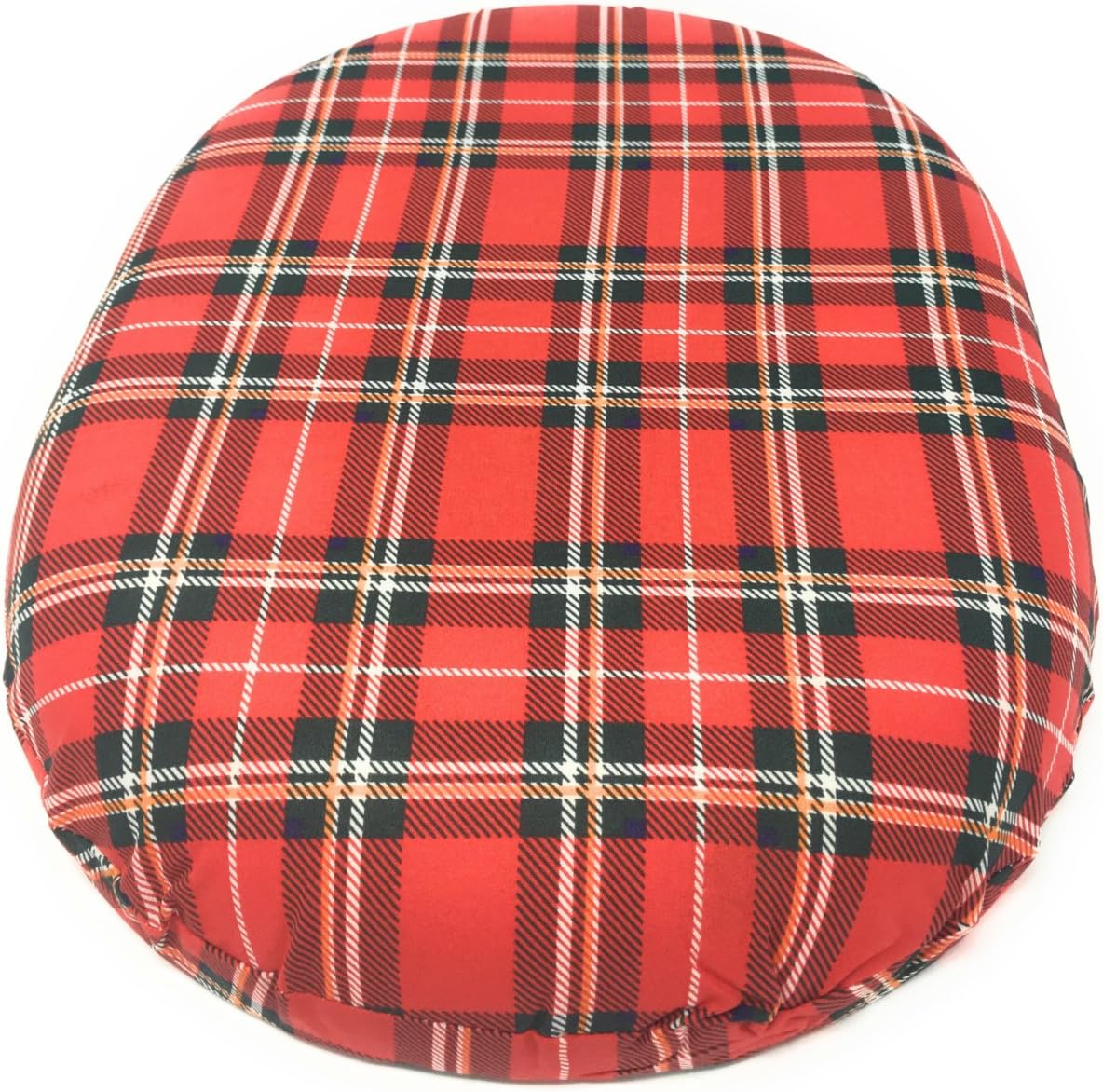 Foam Ring Cushion with Removable Plaid Cover 18 Inches