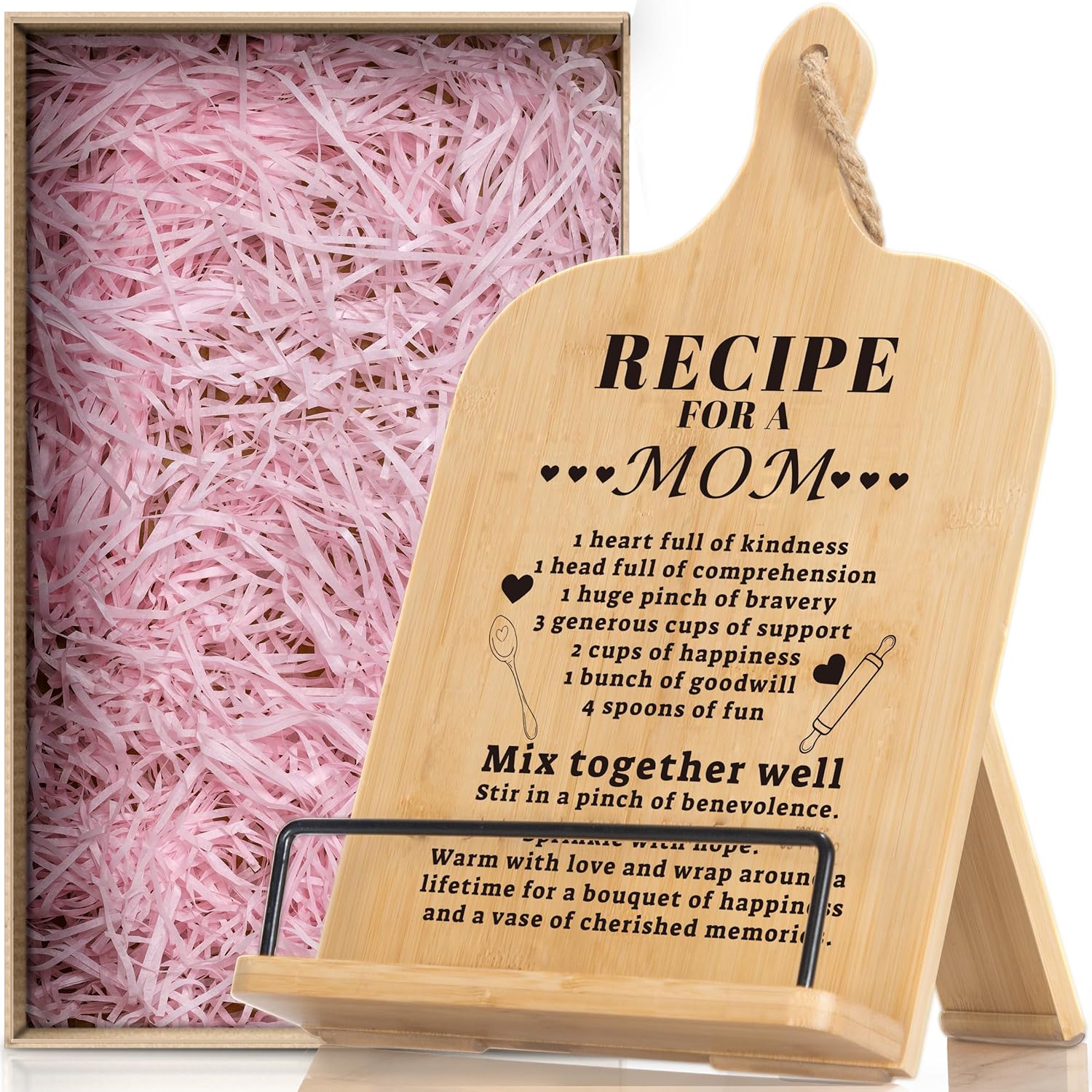 Happy Mothers Day Cookbook Stand for Kitchen