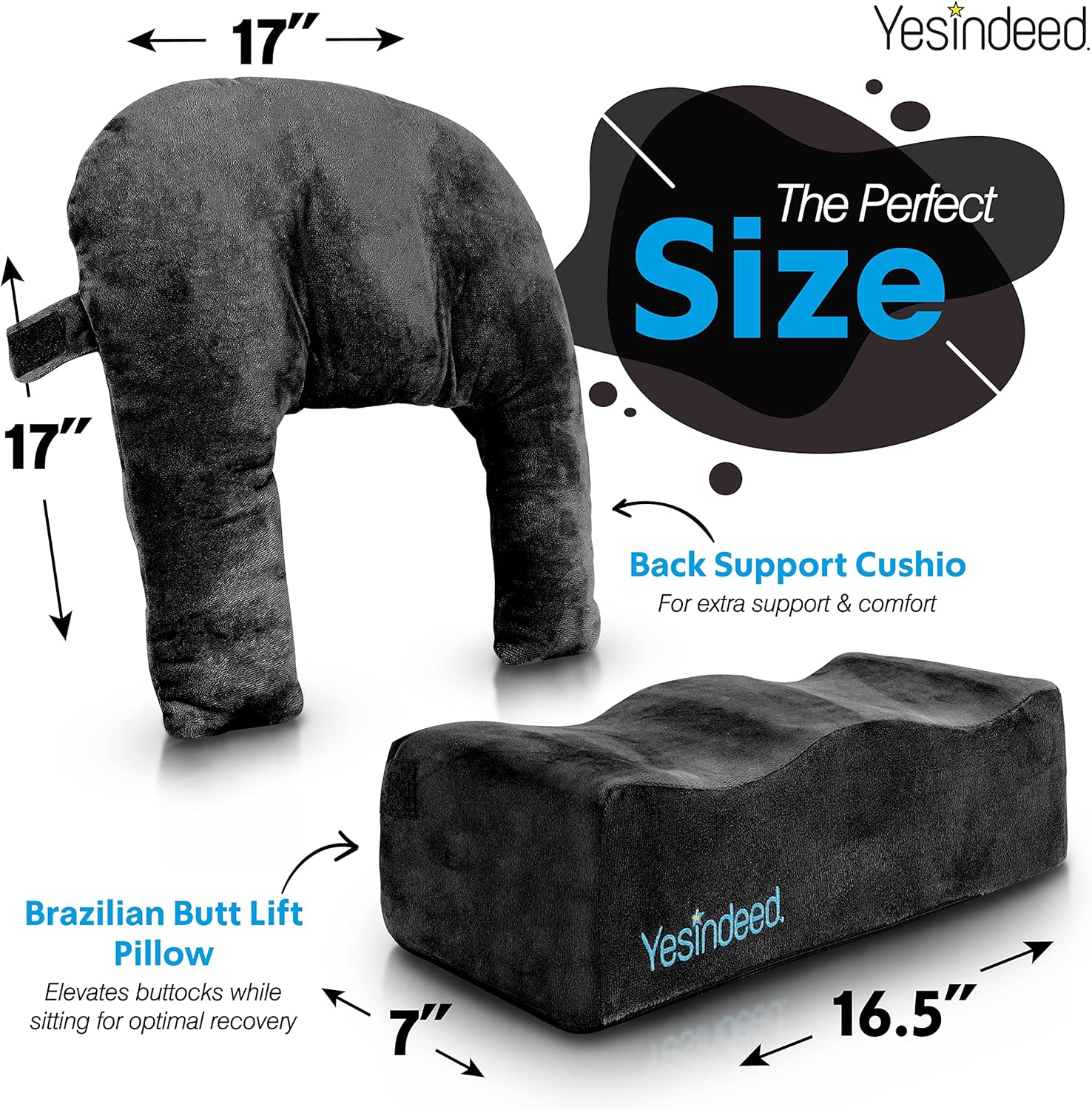YESINDEED BBL Recovery Pillow Set Comfort Support
