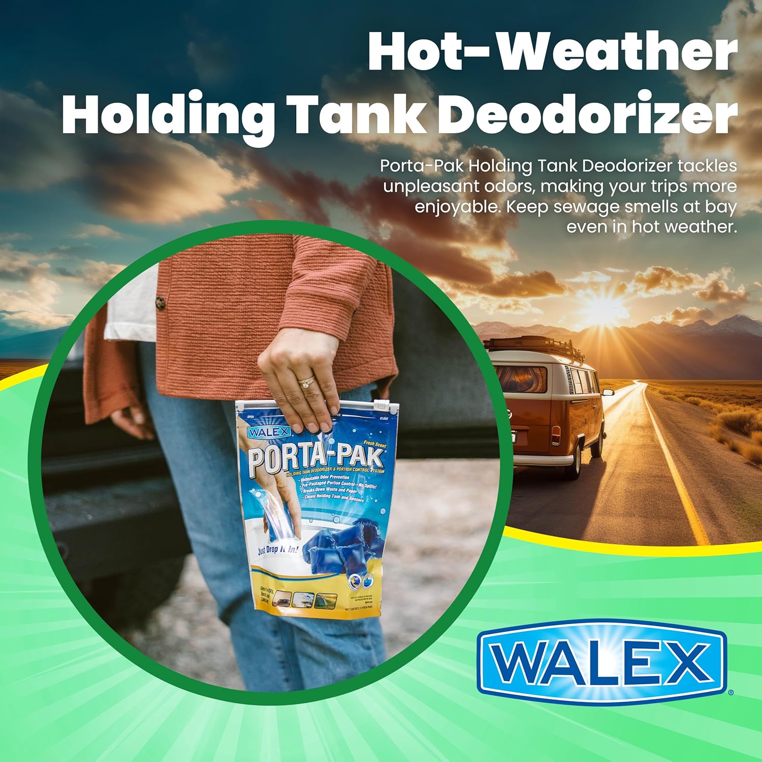 Walex Porta-Pak Black Tank Deodorizer 10-Pack