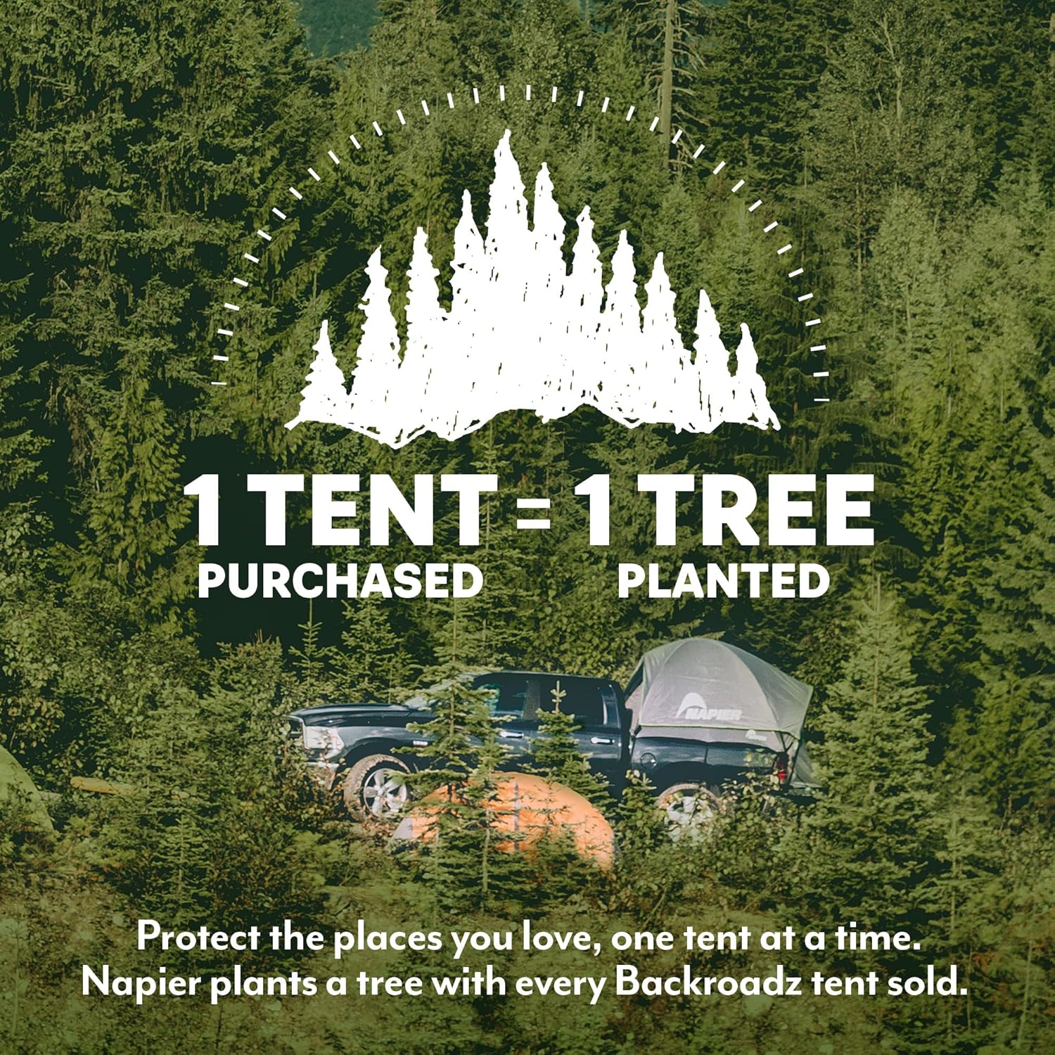 Napier Backroadz Truck Tent with Air Mattress and Strap Protectors